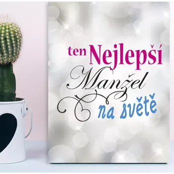 Plechová cedule Sablio Dárková cedulka Ten nejlepší manžel na světě: 30x40 cm