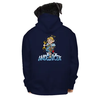 Pánská mikina Bastard Andělníček pánská mikina na zip Navy