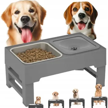 Miska pro psa MISKY NA STOJANU dvojitá PRO PSA proti rozlévání nastavitelná ELS PET