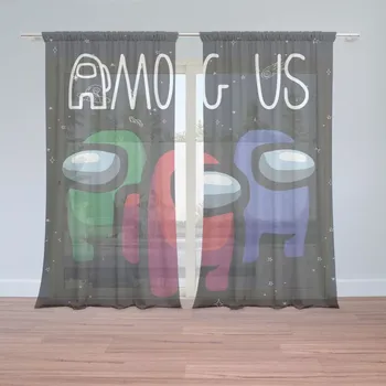 Záclona Sablio Záclony AMONG US Černý vesmír: 2ks 150x250cm