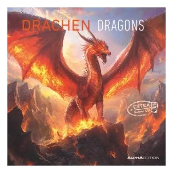 Diář Drachen 2026 - Broschürenkalender 30x30 cm (30x60 geöffnet) - Kalender mit Platz für Notizen - Dragons - Bildkalender - Planer – Alpha Edition GmbH & Co. KG (DE)