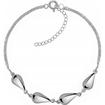 Náramek Stříbrný dámský náramek kapky, nastavitelný stříbro o ryzosti 925