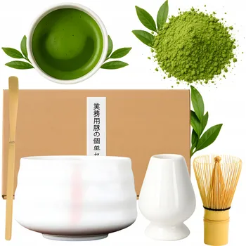 Sada na přípravu čaje Matcha: Miska + Metlička + Lžička + Stojánek