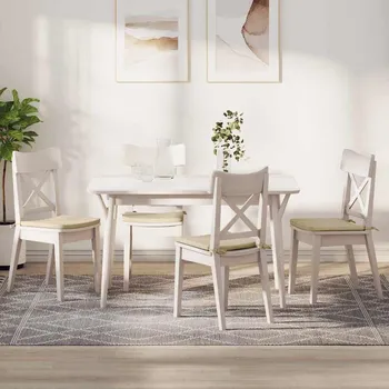 Podsedák Polštáře na sedadla 4 pcs Krémová 40 x 40 x 3 cm textil