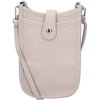 Dámská kožená kabelka na mobil a doklady Italia Limma - světle šedá