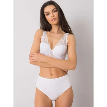 Kalhotky Bílé dámské vysoké kalhotky BR-MT-2057-white Velikost: L