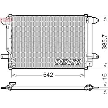 Výparník klimatizace DENSO Kondenzátor, klimatizace DCN32072 DENSO DCN32072