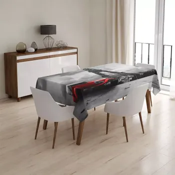 ubrus Sablio Ubrus Eiffelova věž a červené auto - 90x90 cm