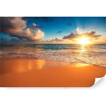 Fototapeta Fototapeta samolepicí VÝCHOD SLUNCE NAD MOŘEM A PLÁŽÍ 208 x 146 cm