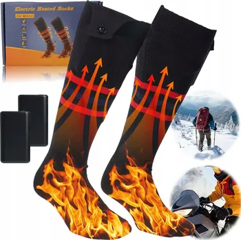 Pánské ponožky VYHŘÍVANÉ PONOŽKY ELEKTRICKÉ ZIMNÍ NÁVLEKY TERMO OHŘÍVAČE 5000MAH