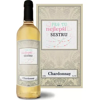 Víno Sablio Bílé víno Pro tu nejlepší sestru: 0,75 l