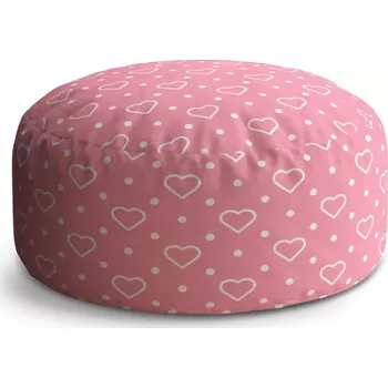Taburet Sablio Taburet Circle Srdce a tečky: 38x48 cm