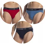 Pánské slipy s vnější gumou M-1020SD Lama 3-BALENÍ XL vícebarevné