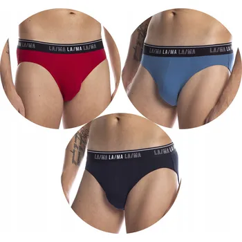 Pánská móda Pánské slipy s vnější gumou M-1020SD Lama 3-BALENÍ XL vícebarevné