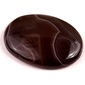 Přírodní kámen Kabošon Black Banded Agate č.7859 (36x27x7mm)