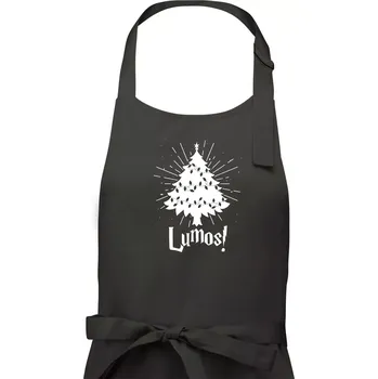 Kuchyňská zástěra Harry - Lumos stromeček - Dámská zástěra na vaření - Univerzální velikost ( Tmavá břidlice (šedá se zeleným nádechem) )