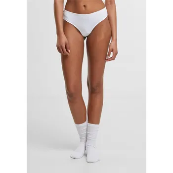 Kalhotky Urban Classics Dámské krajkové brazilky – 3 kusy Barva: černá - bílá - černá, Velikost: M