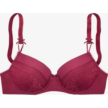 Podprsenka H2154 LASCANA Push-up podprsenka v barvě Bordeaux BIUSTONOSZ USZTYWNIANY DAMSKI 70B