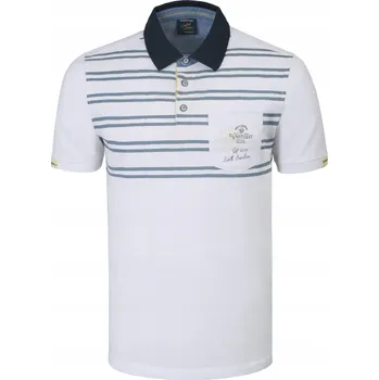 Pako Jeans pánská polokošile Klasické pánské polo tričko s proužky bavlna PIKA, velikost 3XL