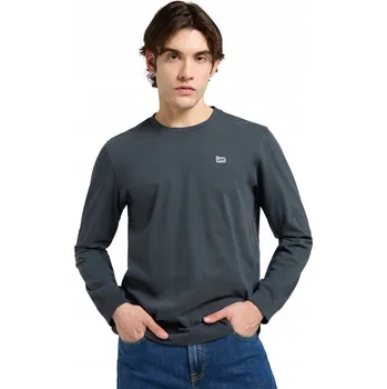 Pánské tričko Tričko Lee LS PATCH LOGO TEE 112370500 Washed Black S