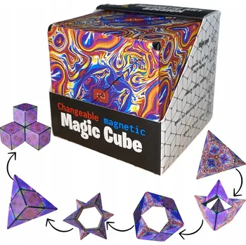 Hlavolam Magnetická kostka hlavolam Magic Cube Logická hra Fidget Antistresová