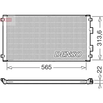 Výparník klimatizace DENSO Kondenzátor, klimatizace DCN46039 DENSO DCN46039
