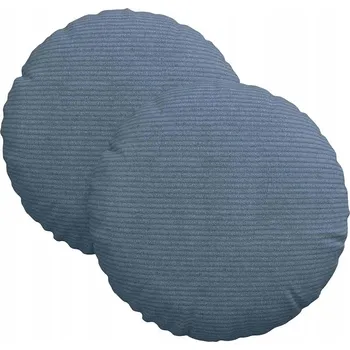 Podsedák Polštáře na sedadla 2 pcs Modrá Ø 30 cm Žebrovaná látka