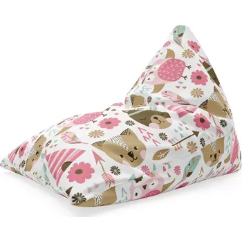 Sedací pytel Sablio Sedací vak Triangl Lesní zvířátka: 120 x 100 x 100 cm