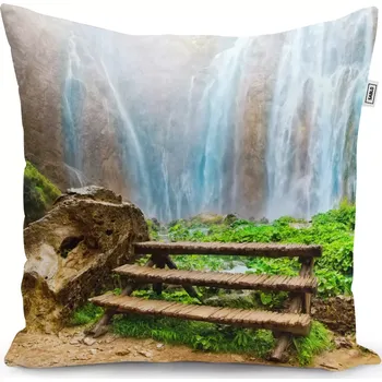 Polštář Sablio Polštář Posezení u vodopádu - 60x60 cm