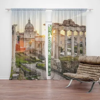 Závěs Sablio Závěs Řím Forum Romanum: 2ks 140x250cm
