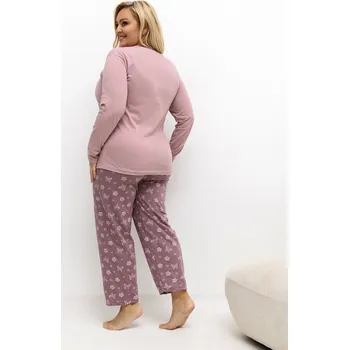 Pánské pyžamo DU PI pyžamo FP 500.25 světle růžové 4XL