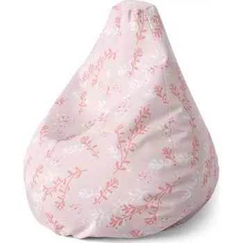 Sedací pytel Sablio Sedací vak Pear Růžové rostliny - 70 x 95 x 15 cm