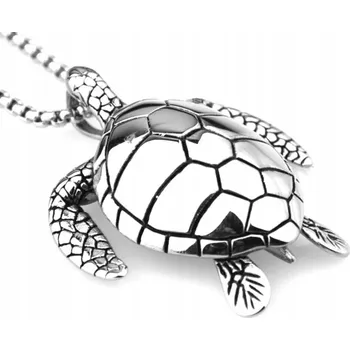 Přívěsek KRÁSNÝ NÁHRDELNÍK, PŘÍVĚSEK MOŘSKÁ ŽELVA - STŘÍBRNÝ