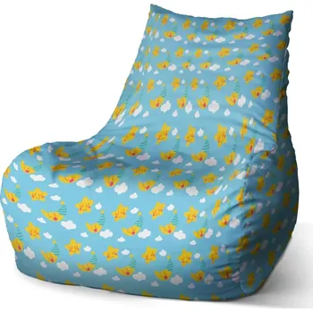 Sedací pytel Sablio Sedací vak Bean Hvězdy a měsíce - 60 x 70 x 70 cm