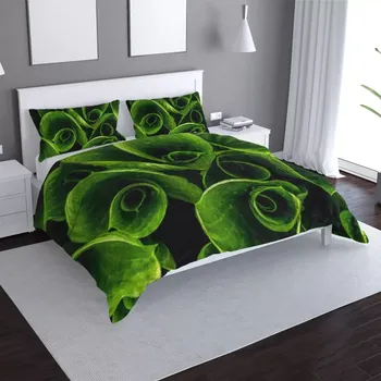 Povlečení Sablio Povlečení Zelené listy - 140x200 / 90x70