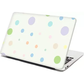 samolepka Sablio Samolepka na notebook Tříbarevné puntíky - 29x20 cm