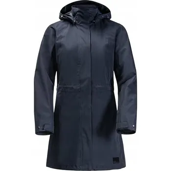 Dámský kabát Jack Wolfskin dámský kabát modrý klasický s kapucí velikost L