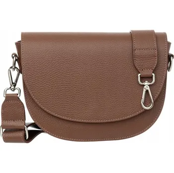 Kabelka Vezze kabelka z pravé lícové kůže hnědá