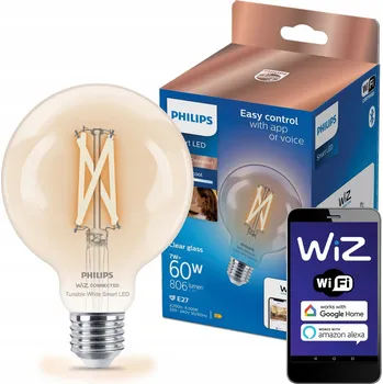 Žárovka LED žárovka Philips Smart s viditelným spirálovým vláknem 7 W G95 E27