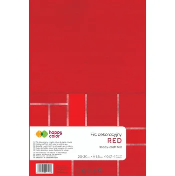 Obraz Plst dekorativní měkký ČERVENÝ 1,5mm 21x30cm a10