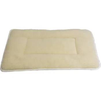 Pelíšek pro psa BabičkaOvečková.cz Pelíšek pro psy a kočky s okrajem z ovčí vlny přírodní, Velikost 70 x 90 cm