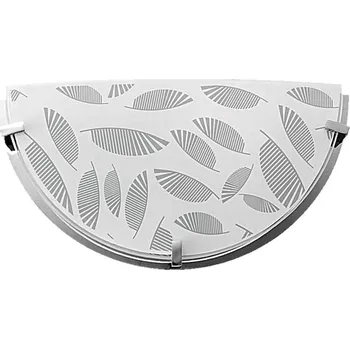 Stropní svítidlo Fikus bílé sklo moderní do ložnice a koupelny 29,5 cm