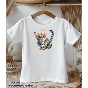 Chlapecké tričko Trička s potiskem Tričko s potiskem, dětské, KOČKA sedící, 1 ks zvolte VELIKOST textilu ZDE:: 7/8 let Beagle