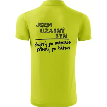 Pánská košile Jsem úžasný syn - Polokošile Victory sportovní (dresovina) - 2XL ( Limetková )
