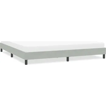 vidaXL Rám postele bez matrace světle šedý 200x210 cm samet