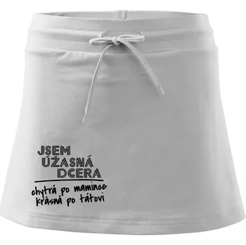Dámská sukně Jsem úžasná dcera - Sportovní sukně - two in one - XS ( Bílá )