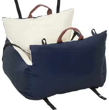 Bouda pro psa PawHut Autosedačka pro psy, 2 popruhy, pratelné potahy, pro domácí mazlíčky do 5 kg, modrá