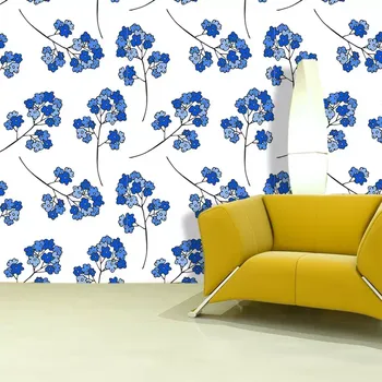 Tapeta Sablio Tapeta Modré kvítí - 336x220 cm