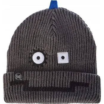 Čepice Čepice BUFF dětská zimní zábavná nášivka beanie s logem šedá 53 cm