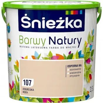 barva na zeď Barva latexová barva Śnieżka 2,5 l 107 Anglická růže matná